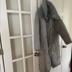 Sage Old Navy Long Puffer Coat